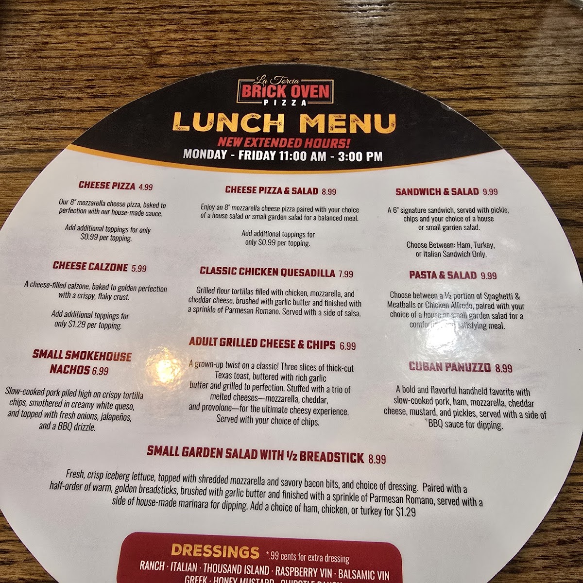 Menu La Torcia Brick Oven Pizza - Searcy-1