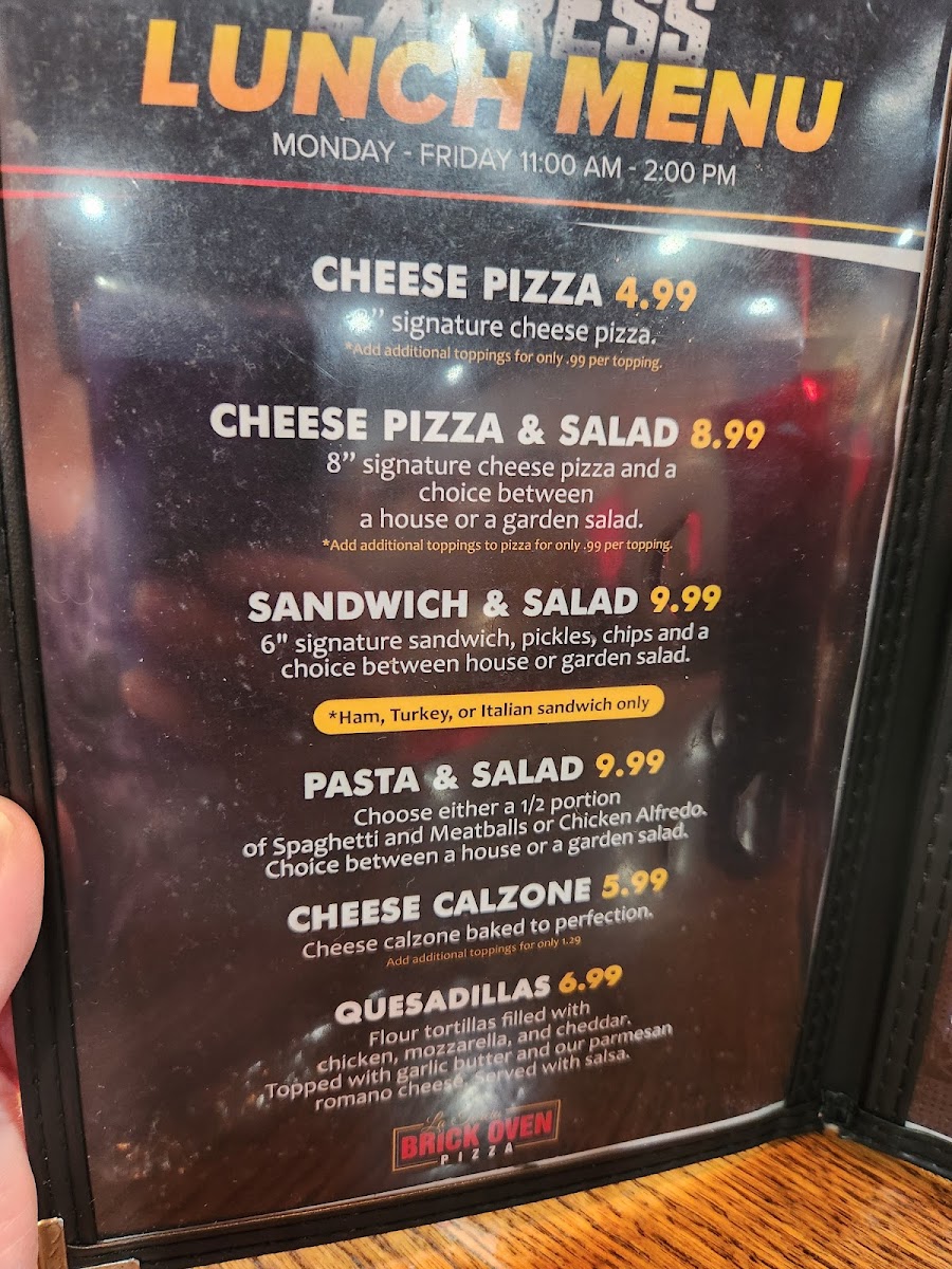 Menu La Torcia Brick Oven Pizza - Searcy-5